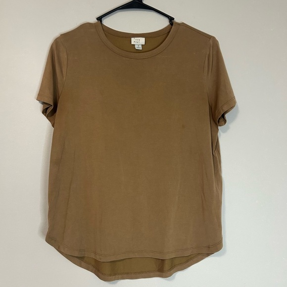 a new day Tops - A New Day Brown Short Sleeve T-Shirt, Size S